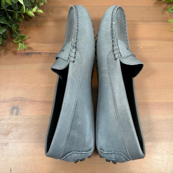 M. GEMI Women's The Pastoso Grey Leather Penny Loafers Size 36.5 US 6.5 - Picture 6 of 10